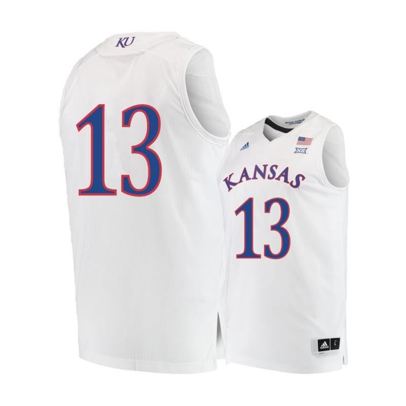 13 Cheick Diall White Kansas Jayhawks NCAA Jersey Men's