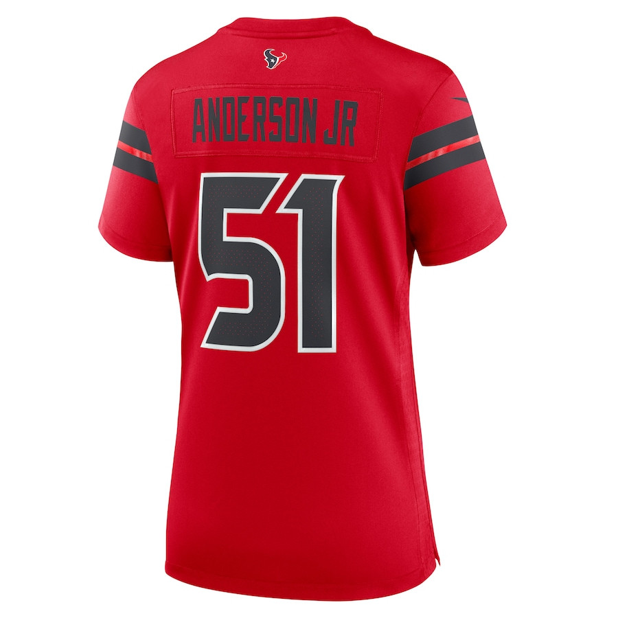 Will Anderson Jr. 51 Houston Texans Alternate Game Red NFL Jersey Women's