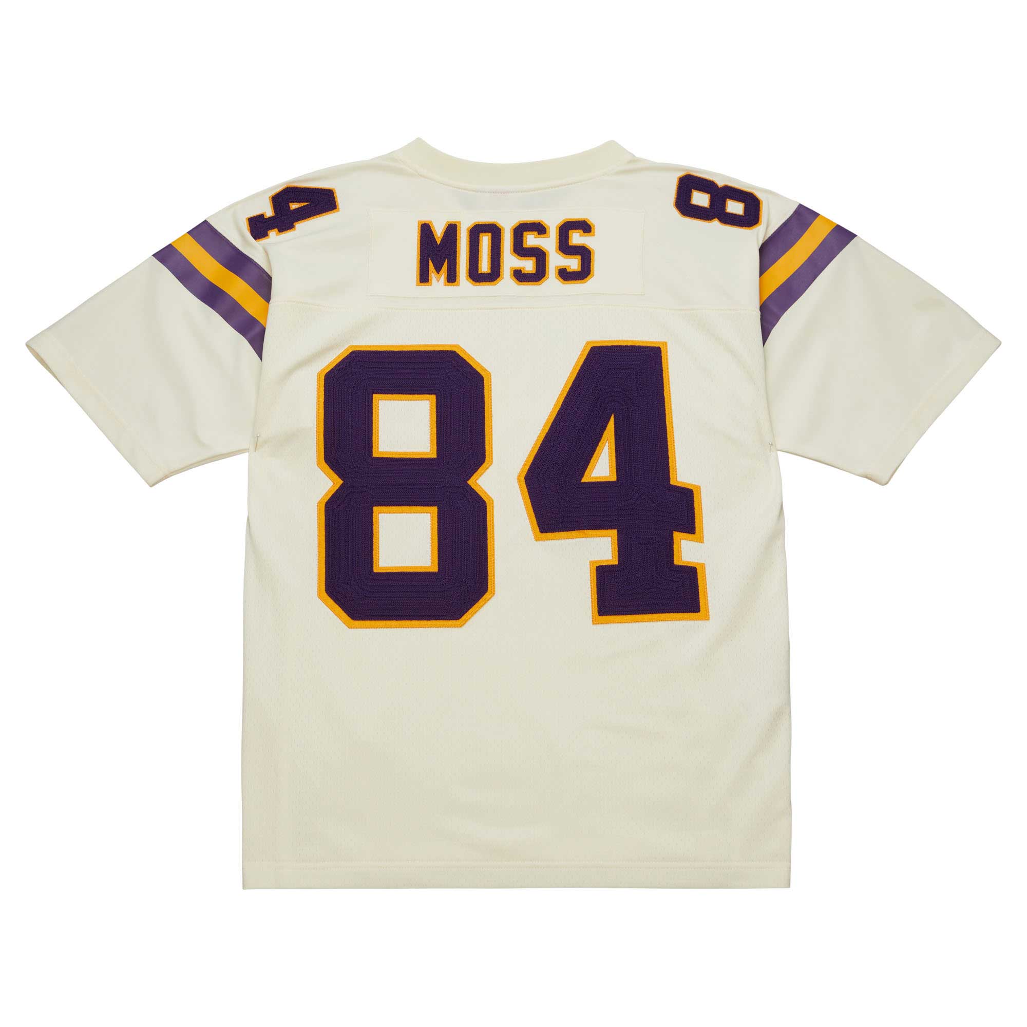 Minnesota Vikings Randy Moss Mitchell Ness Cream Chainstitch Legacy NFL Jersey Men's