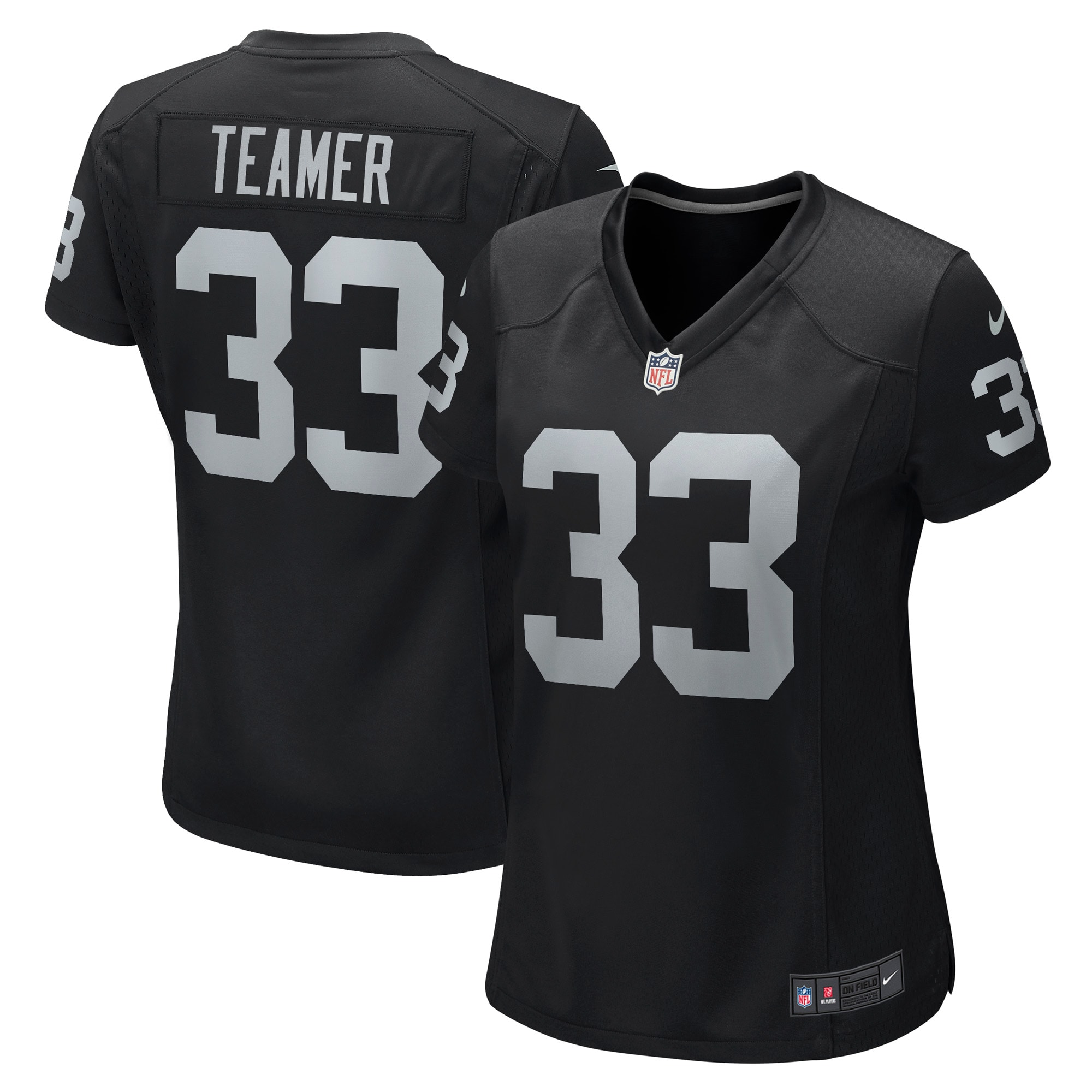 Las Vegas Raiders Roderic Teamer Black Game NFL Jersey Women's