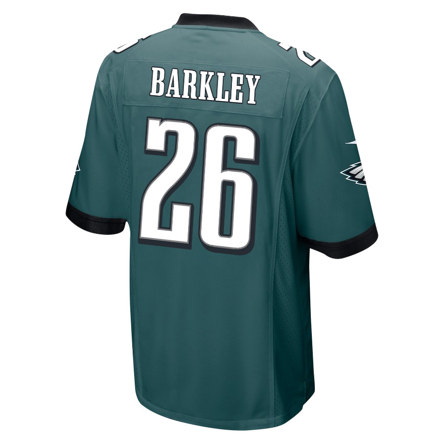 Saquon Barkley 26 Philadelphia Eagles Game Midnight Green NFL Jersey Men's