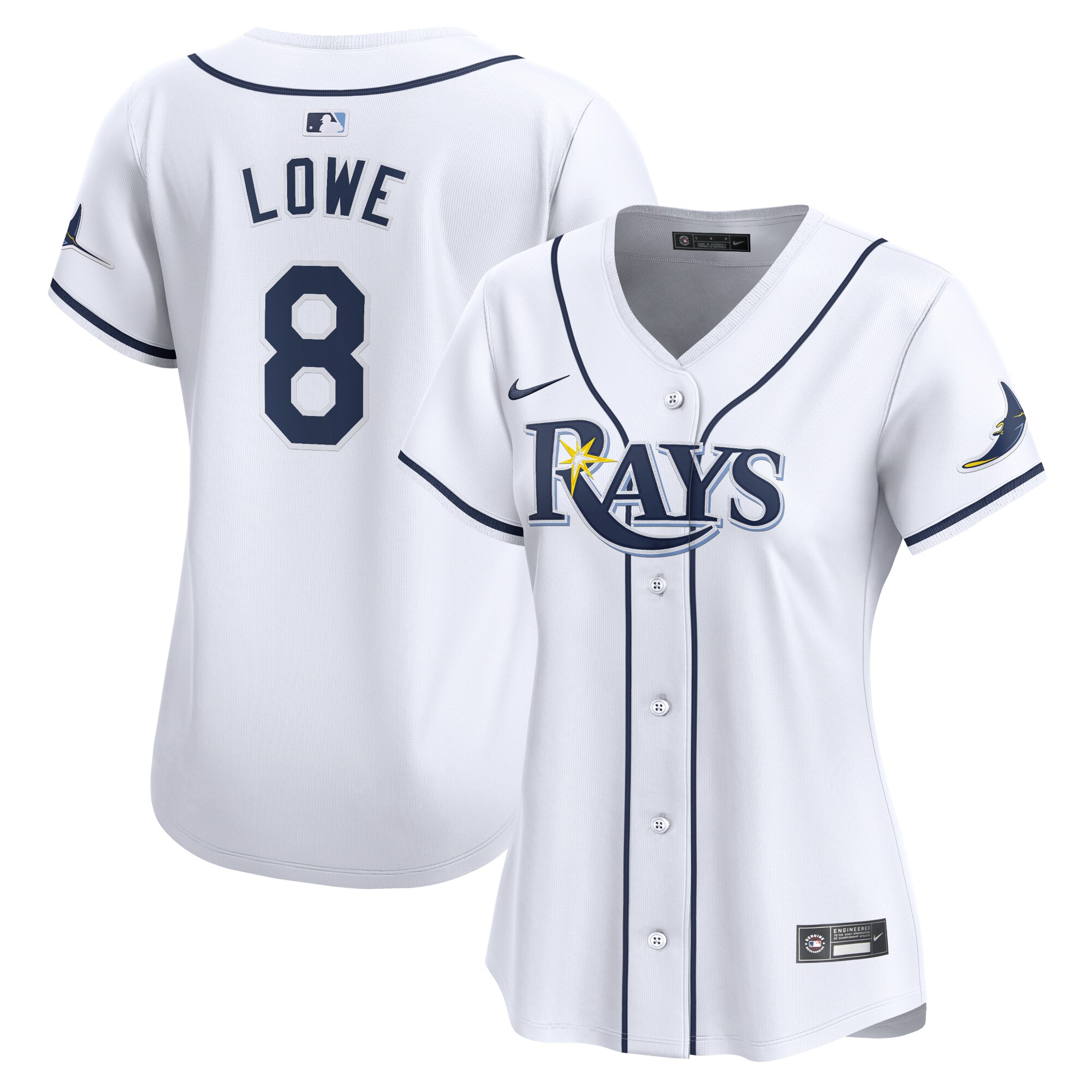 Tampa Bay Rays Brandon Lowe White Home Limited Player MLB Jersey Women's