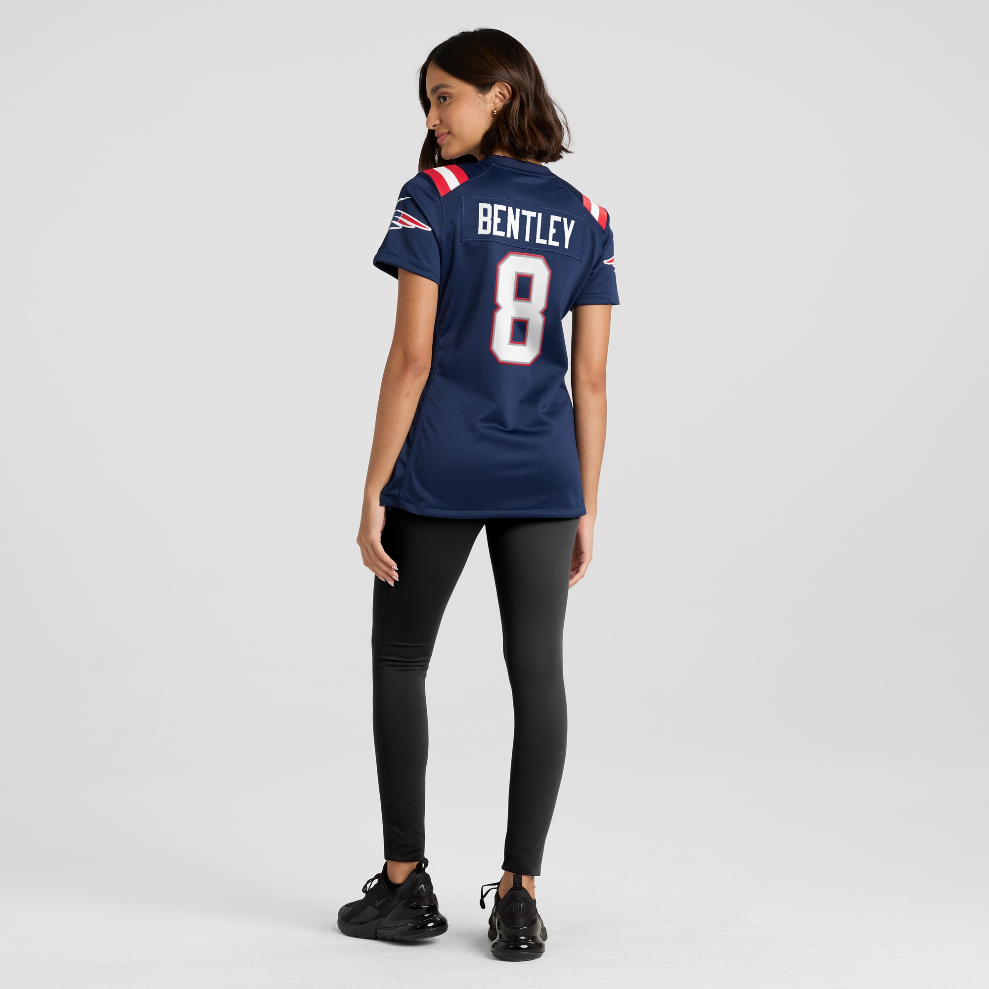 New England Patriots Ja'Whaun Bentley Navy Game Player NFL Jersey Women's