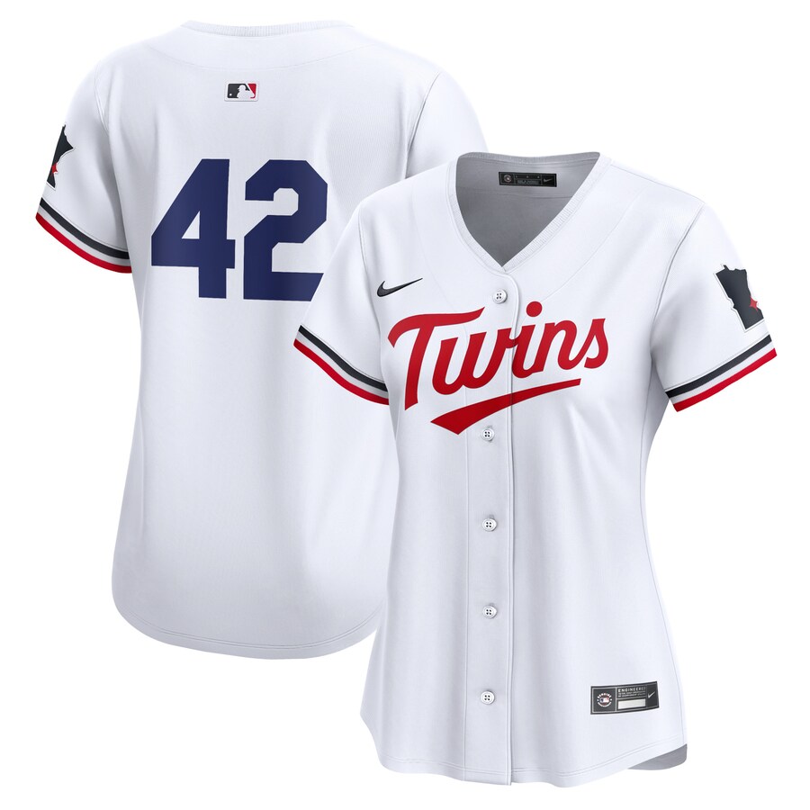Minnesota Twins Women's 2024 Jackie Robinson Day Home Limited Jersey White