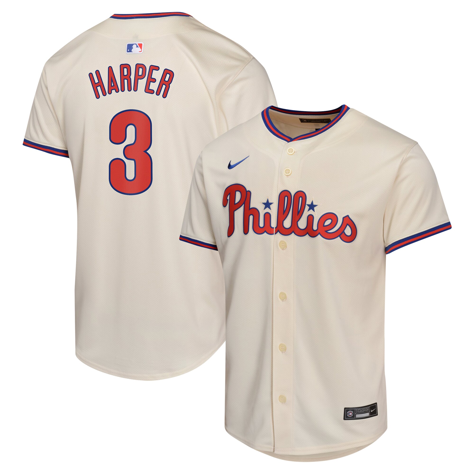 Philadelphia Phillies Bryce Harper Cream Alternate Limited Player MLB Jersey Youth