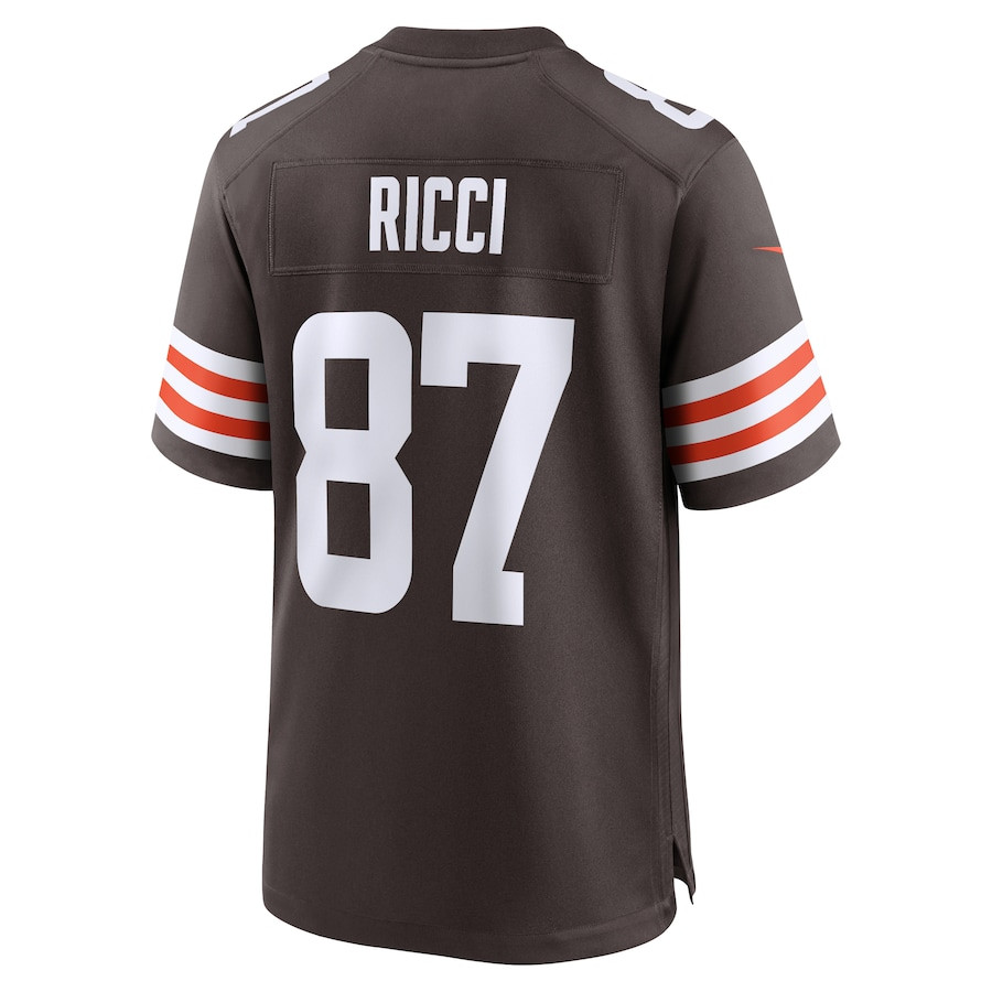 Giovanni Ricci 87 Cleveland Browns Game Brown NFL Jersey Men's