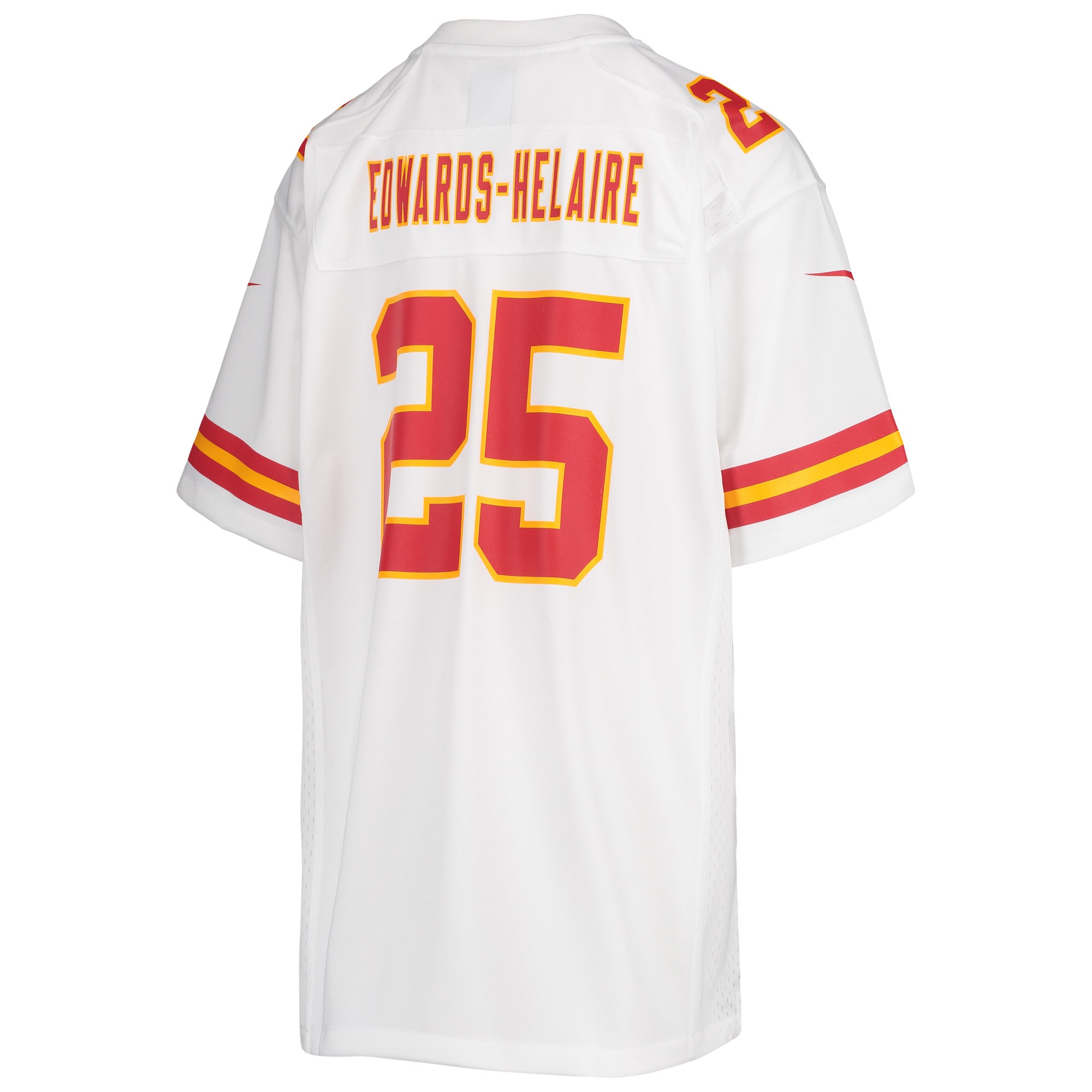Kansas City Chiefs Clyde Edwards-Helaire White Game NFL Jersey Youth