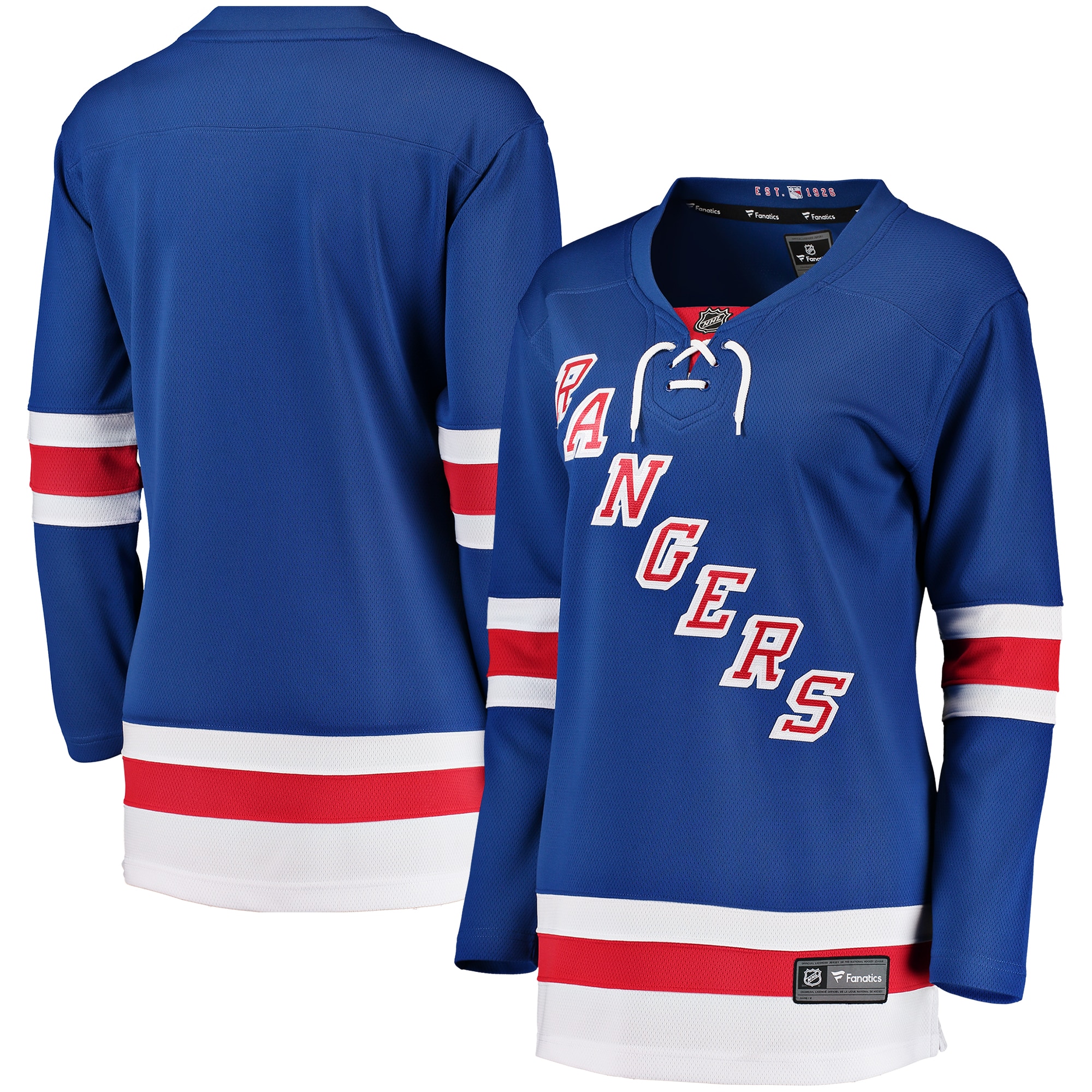 New York Rangers Blue Breakaway Home NHL Jersey Women's