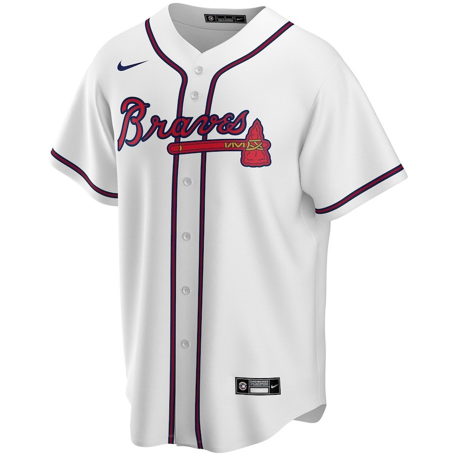 Atlanta Braves Home Custom White MLB Jersey Men's