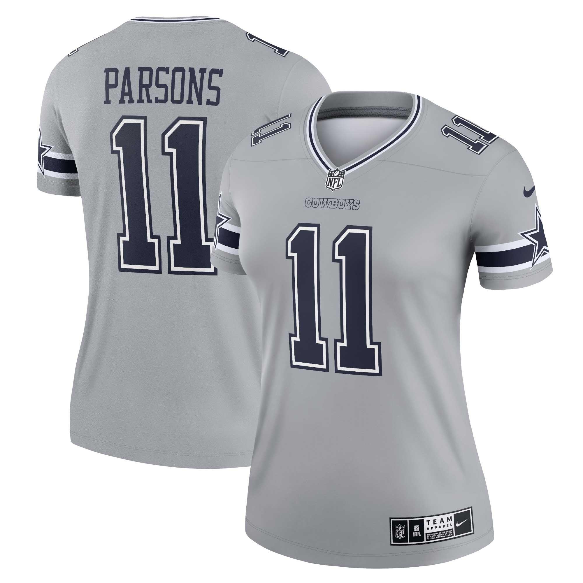 Dallas Cowboys Micah Parsons Silver Inverted Legend NFL Jersey Women's