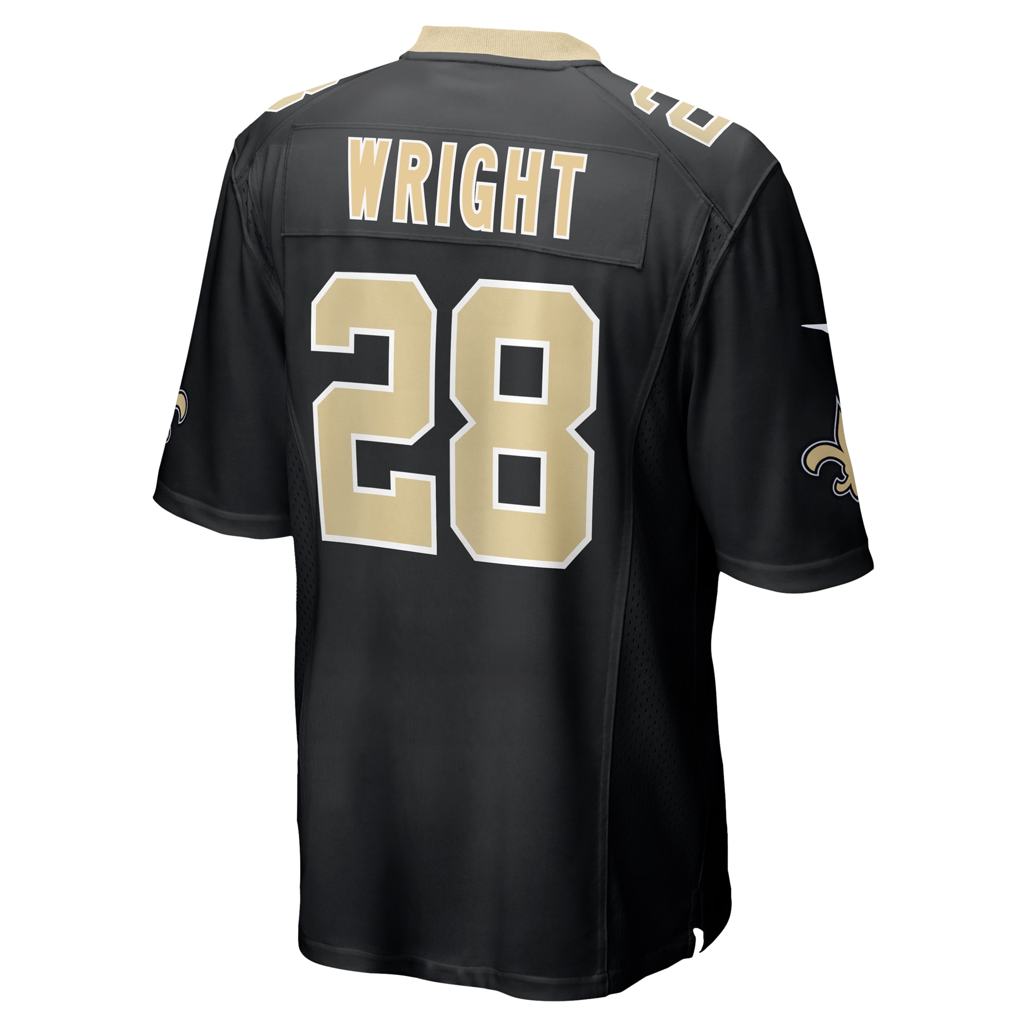 New Orleans Saints Rejzohn Wright Black Game NFL Jersey Men's