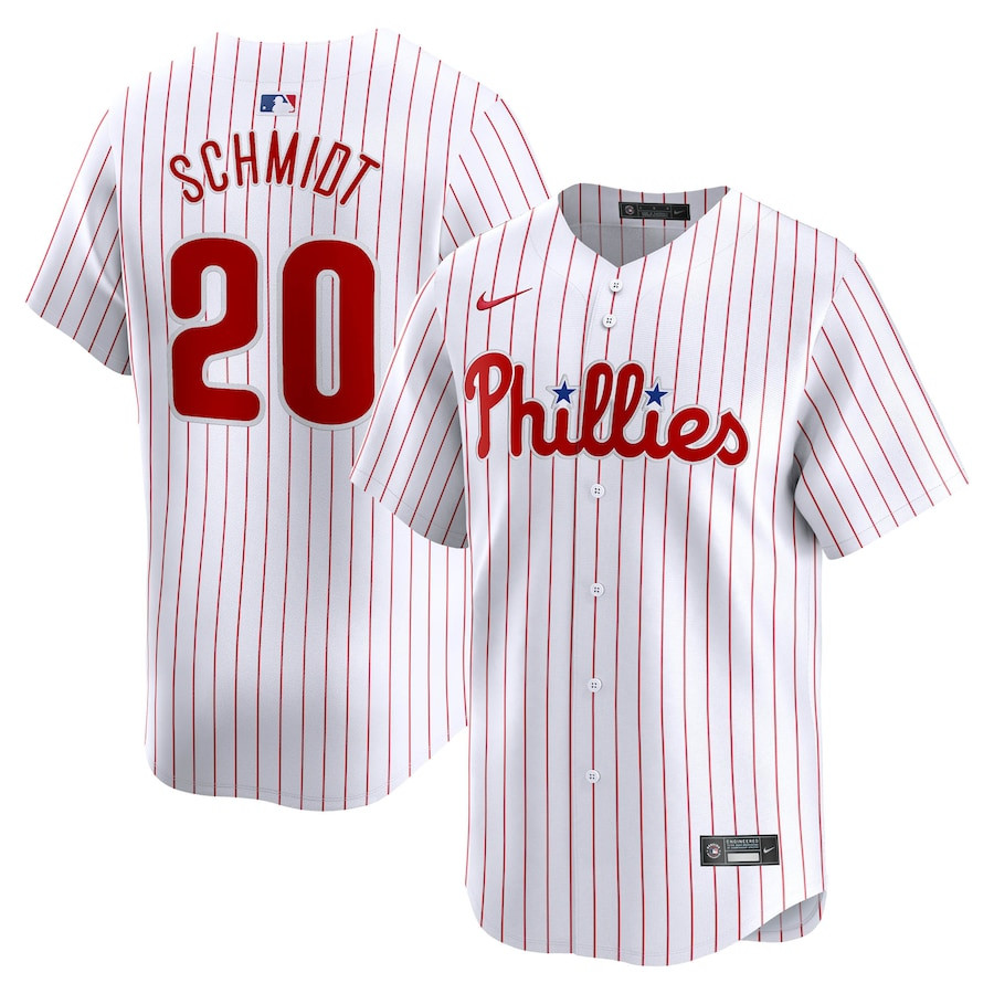 Mike Schmidt 20 Philadelphia Phillies Home Limited Player White MLB Jersey Men's