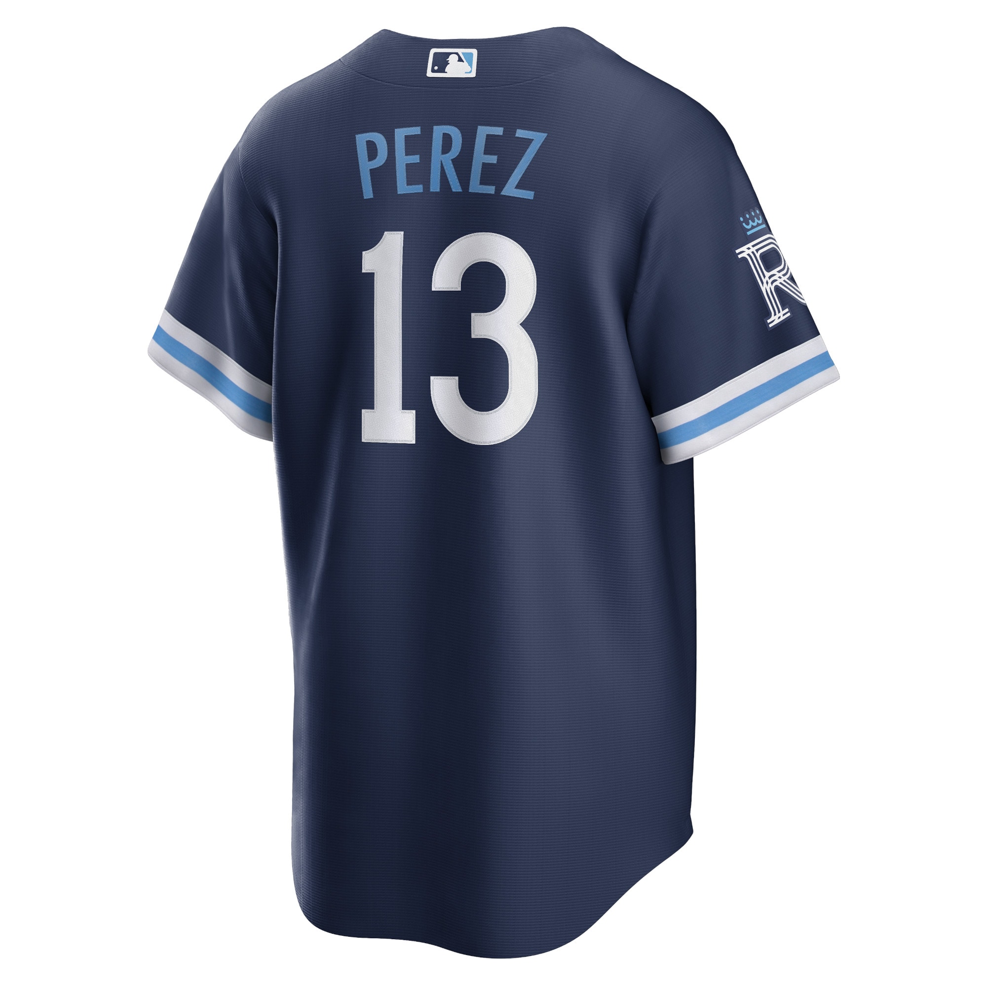 Kansas City Royals Salvador Perez Navy City Connect Player MLB Jersey Men's