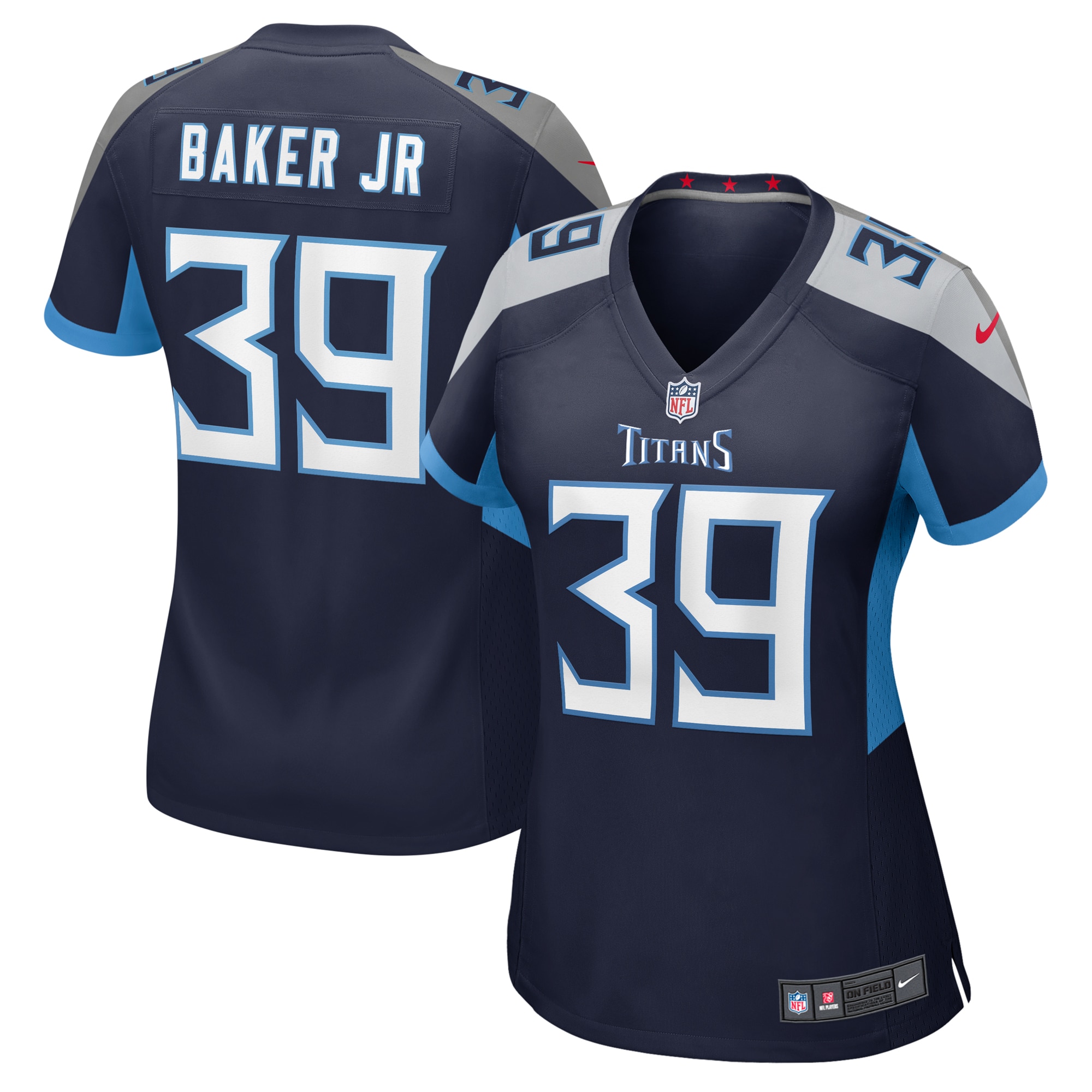 Tennessee Titans Darrell Baker Jr Navy Game NFL Jersey Women's