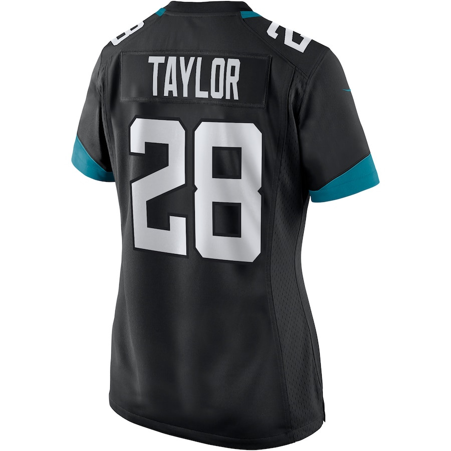 Fred Taylor 28 Jacksonville Jaguars Game Retired Black NFL Jersey Women's