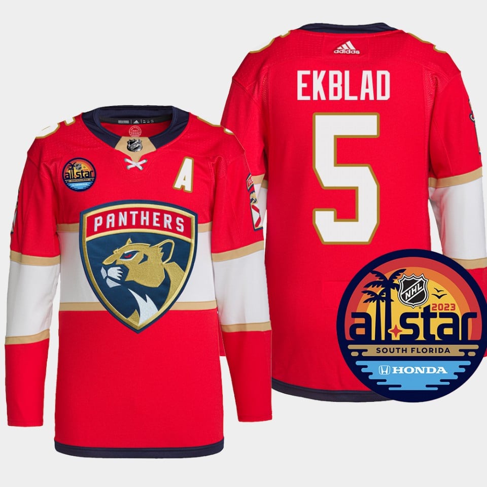 Aaron Ekblad 5 Florida Panthers Red 2023 All Star NHL Jersey Men's