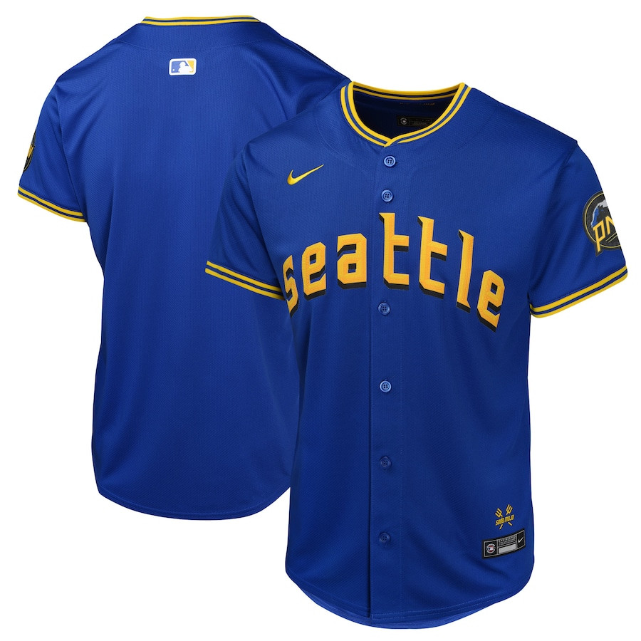 Seattle Mariners City Connect Limited Navy MLB Jersey Youth