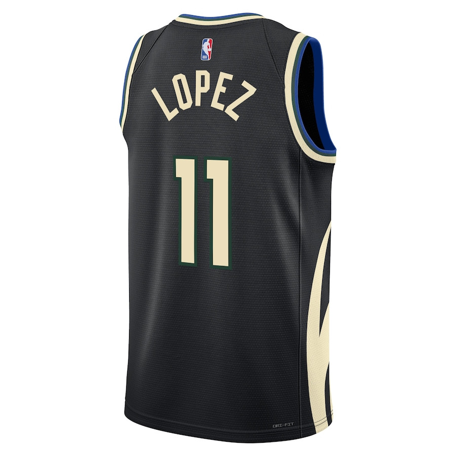Brook Lopez 11 Milwaukee Bucks Unisex Swingman Statement Edition Black NBA Jersey Unisex