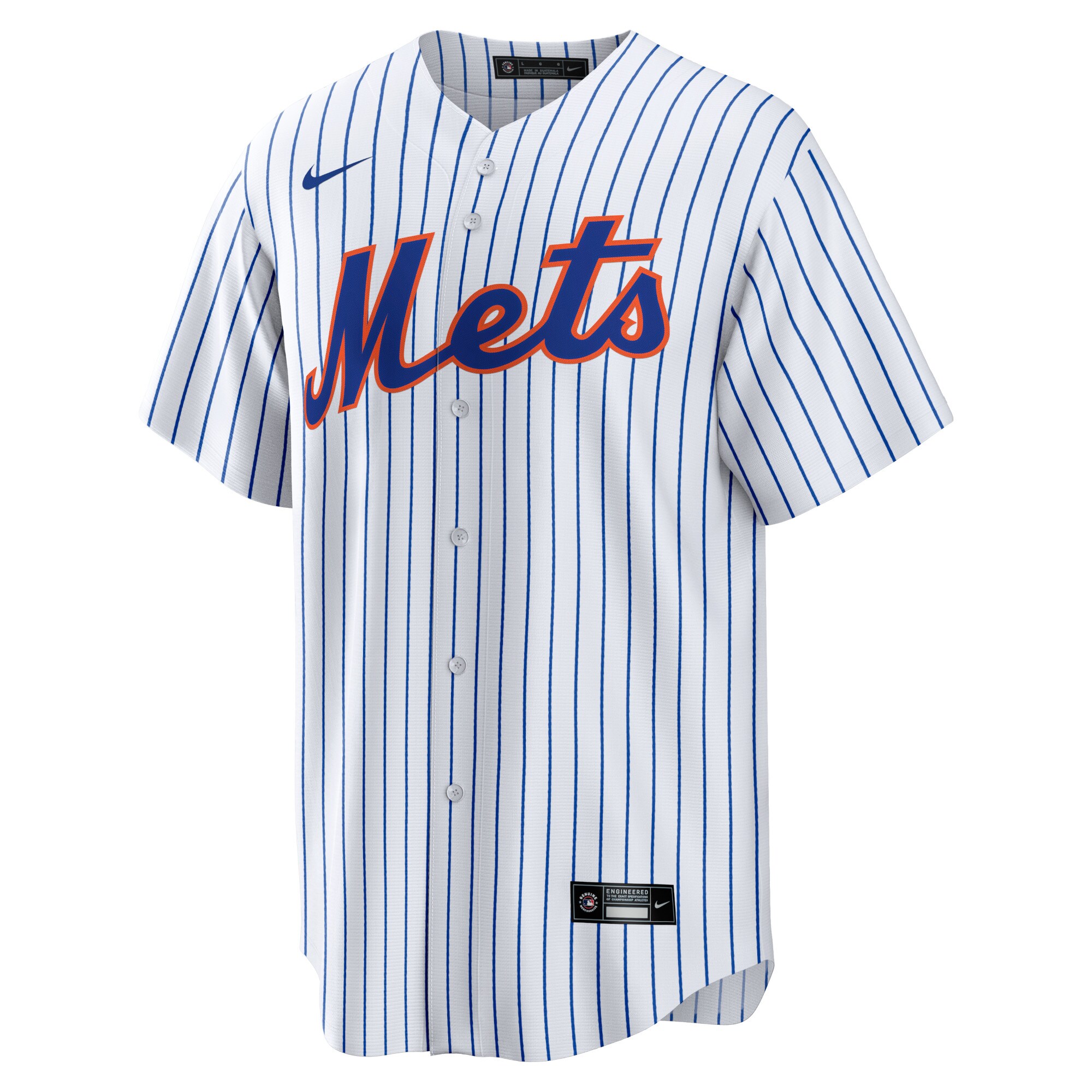 New York Mets White Home Blank MLB Jersey Men's