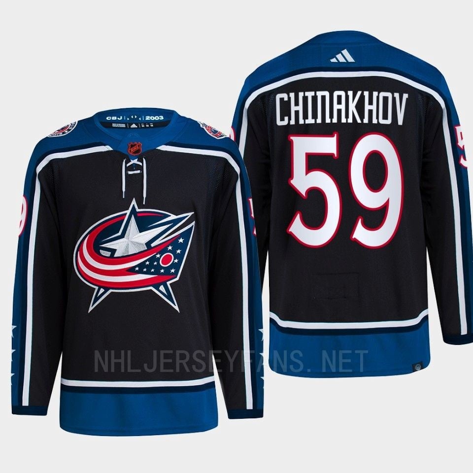 Yegor Chinakhov 59 Reverse Retro 2.0 2022 Columbus Blue Jackets Navy Primegreen NHL Jersey Men's