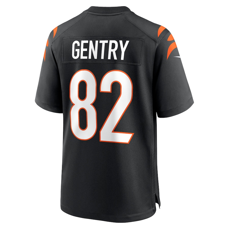 Zach Gentry 82 Cincinnati Bengals Team Game Black NFL Jersey Men's
