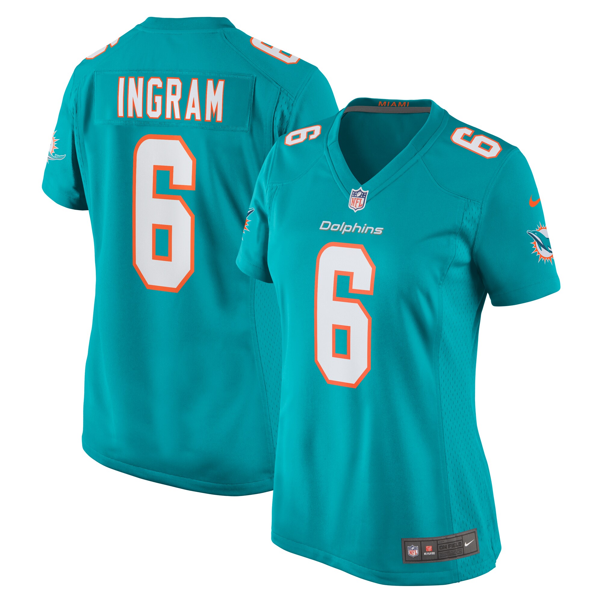 Miami Dolphins Melvin Ingram Aqua Home Game Player NFL Jersey Women's