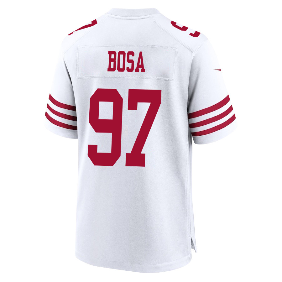 Nick Bosa 97 San Francisco 49ers Big Nick Energy Game White NFL Jersey Men's