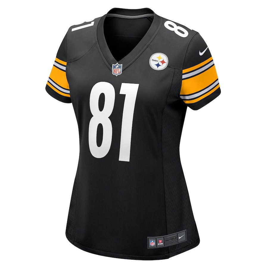 Scotty Washington 81 Pittsburgh Steelers Game Black NFL Jersey Women's