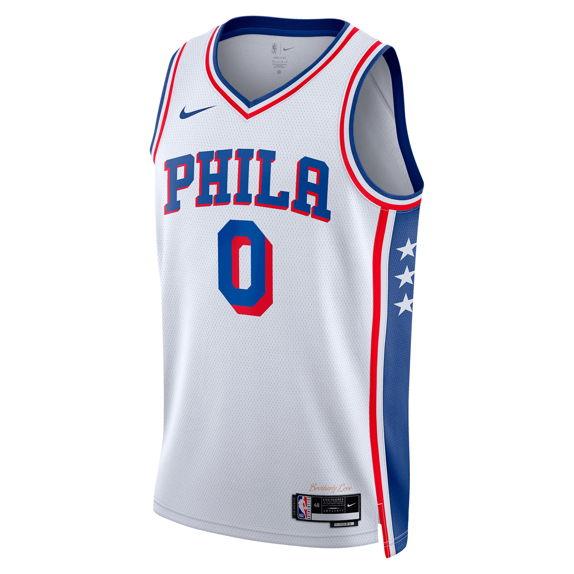 Philadelphia 76ers Association Edition Swingman White Tyrese Maxe Unisex NBA Jersey Unisex