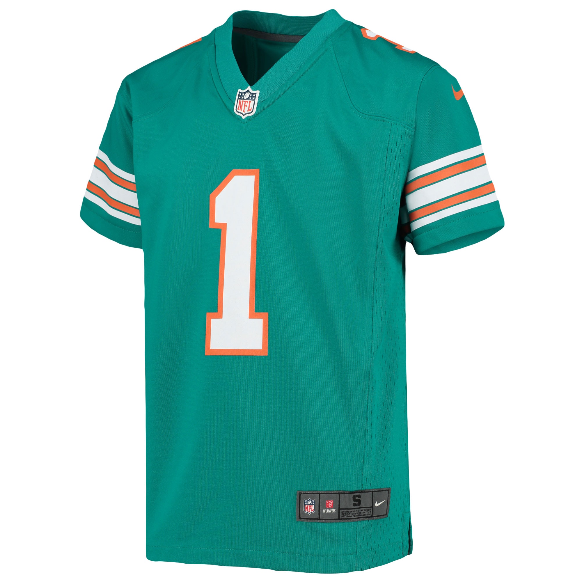Miami Dolphins Tua Tagovailoa Aqua Game NFL Jersey Youth