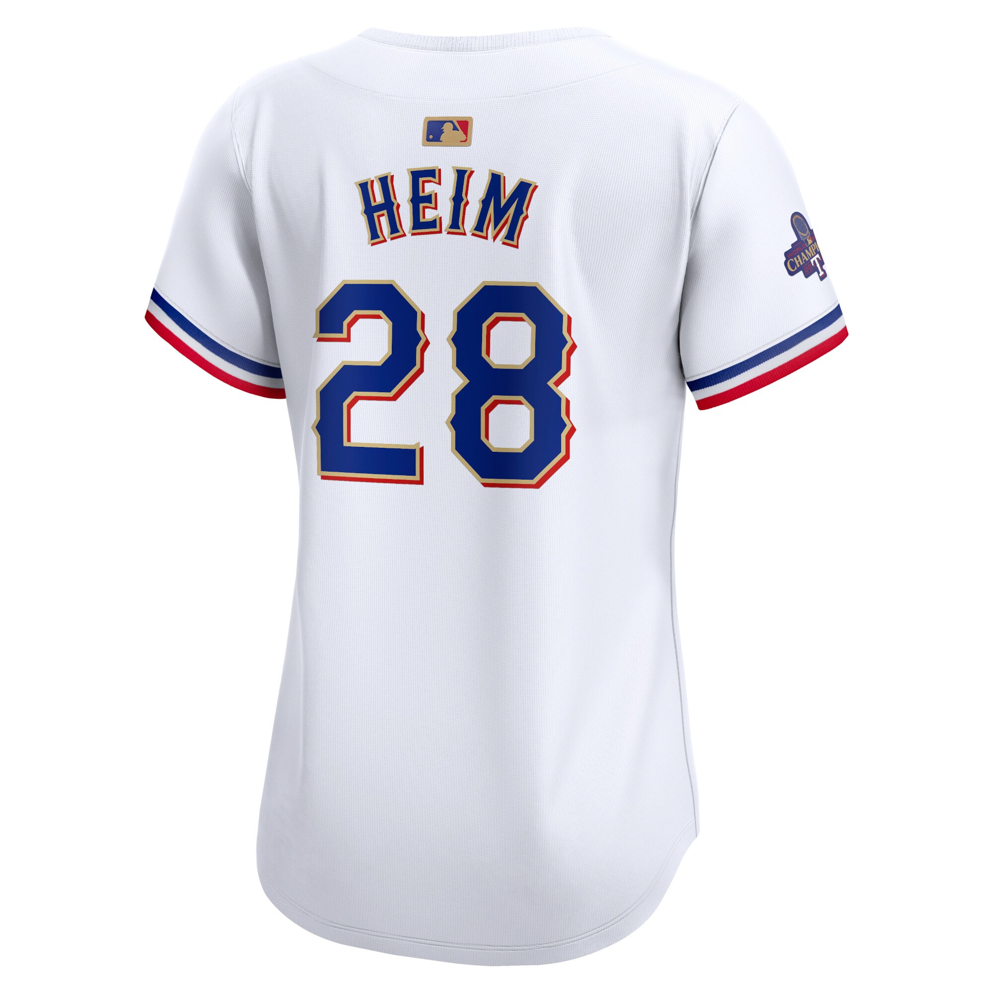 Texas Rangers Jonah Heim White 2024 Gold Collection Limited Player MLB Jersey Women's