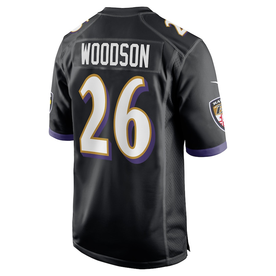 Rod Woodson 26 Baltimore Ravens Retired Black NFL Jersey Men's