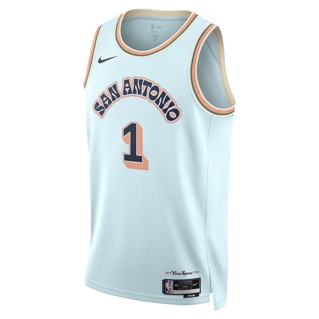 Victor Wembanyama 1 San Antonio Spurs Unisex 2024/25 Swingman Player City Edition Light Blue NBA Jersey Unisex