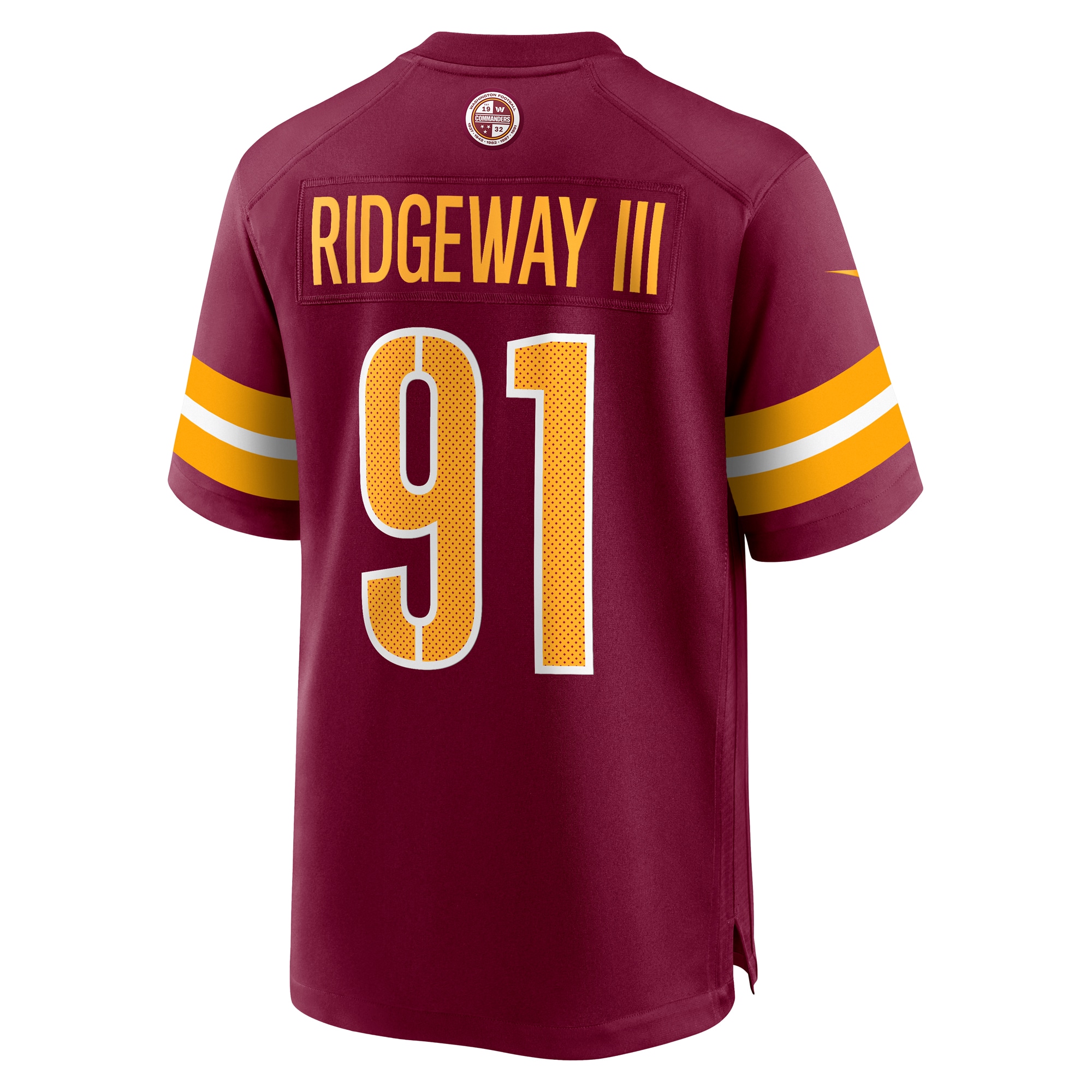 Washington Commanders John Ridgeway Burgundy Game NFL Jersey Men's