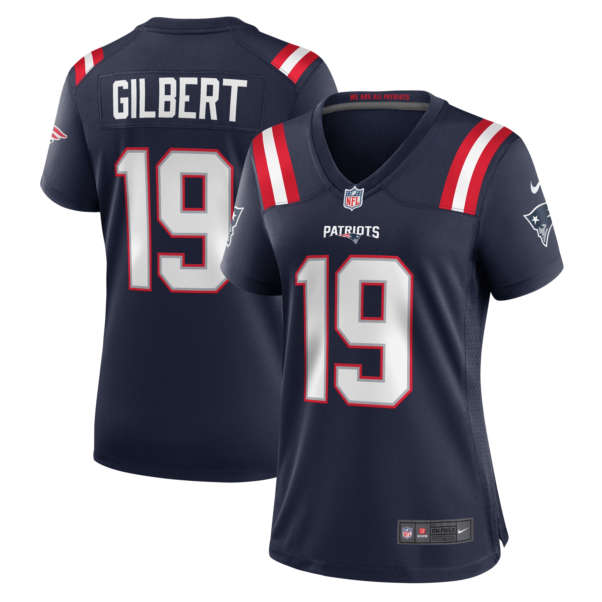 New England Patriots Garrett Gilbert Navy Home Game Player NFL Jersey Women's
