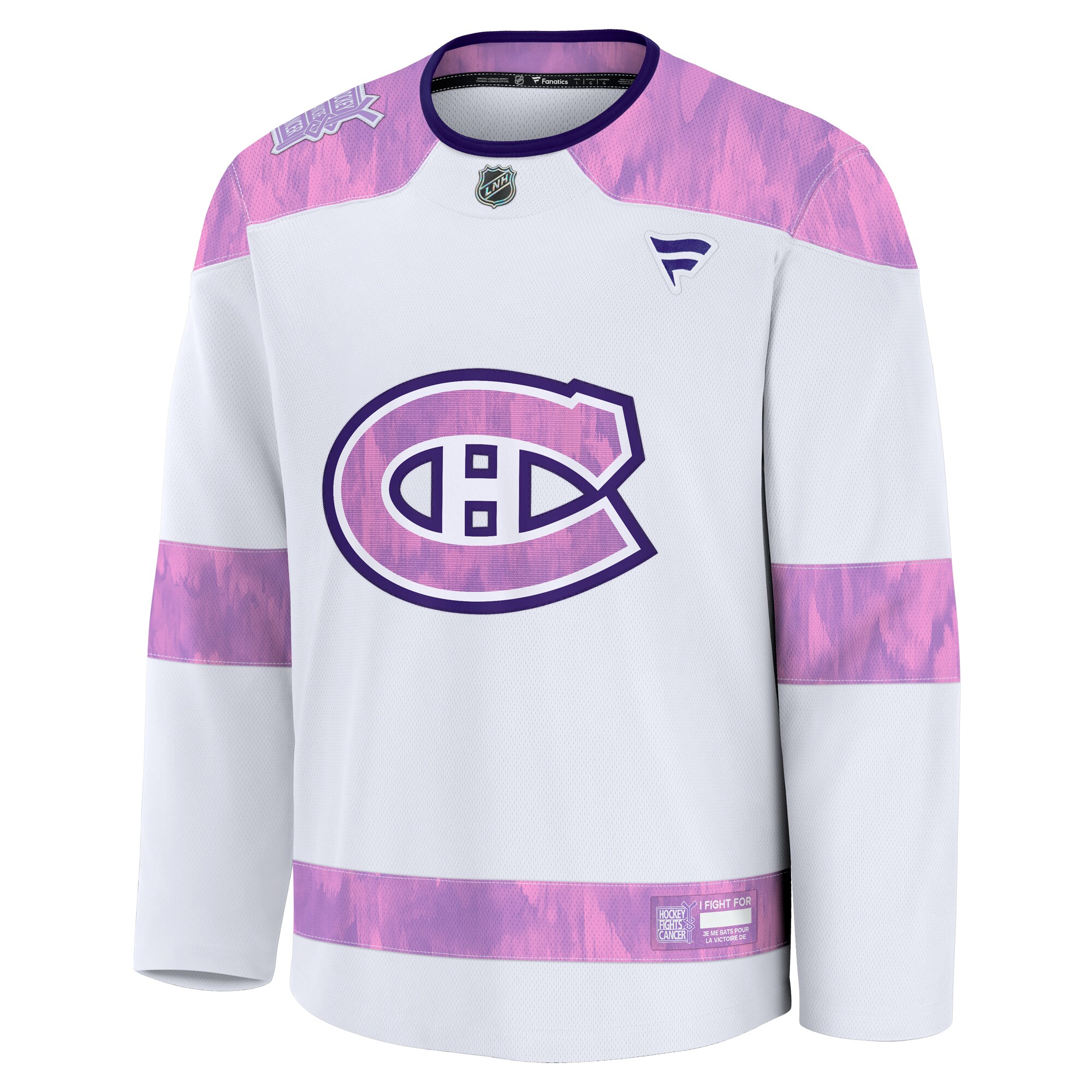 Montreal Canadiens White 2024 Fights Cancer Practice NHL Jersey Men's