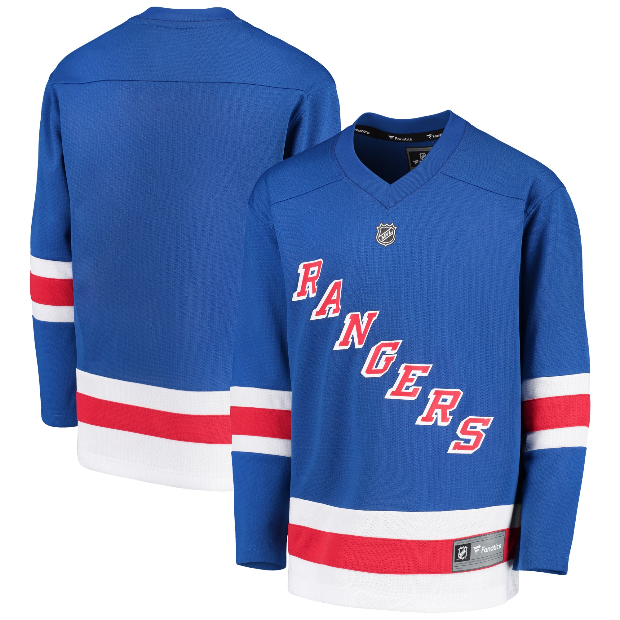 New York Rangers Royal Home Blank NHL Jersey Youth