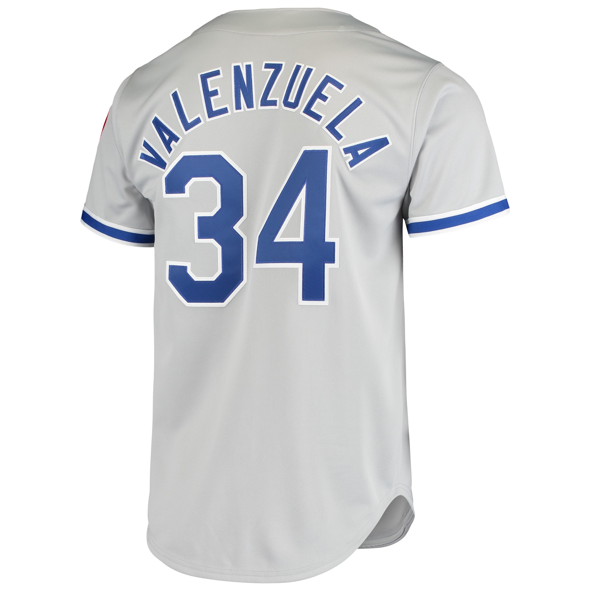 Los Angeles Dodgers Fernando Valenzuela Mitchell Ness Gray Road 1981 Cooperstown Collection MLB Jersey Men's