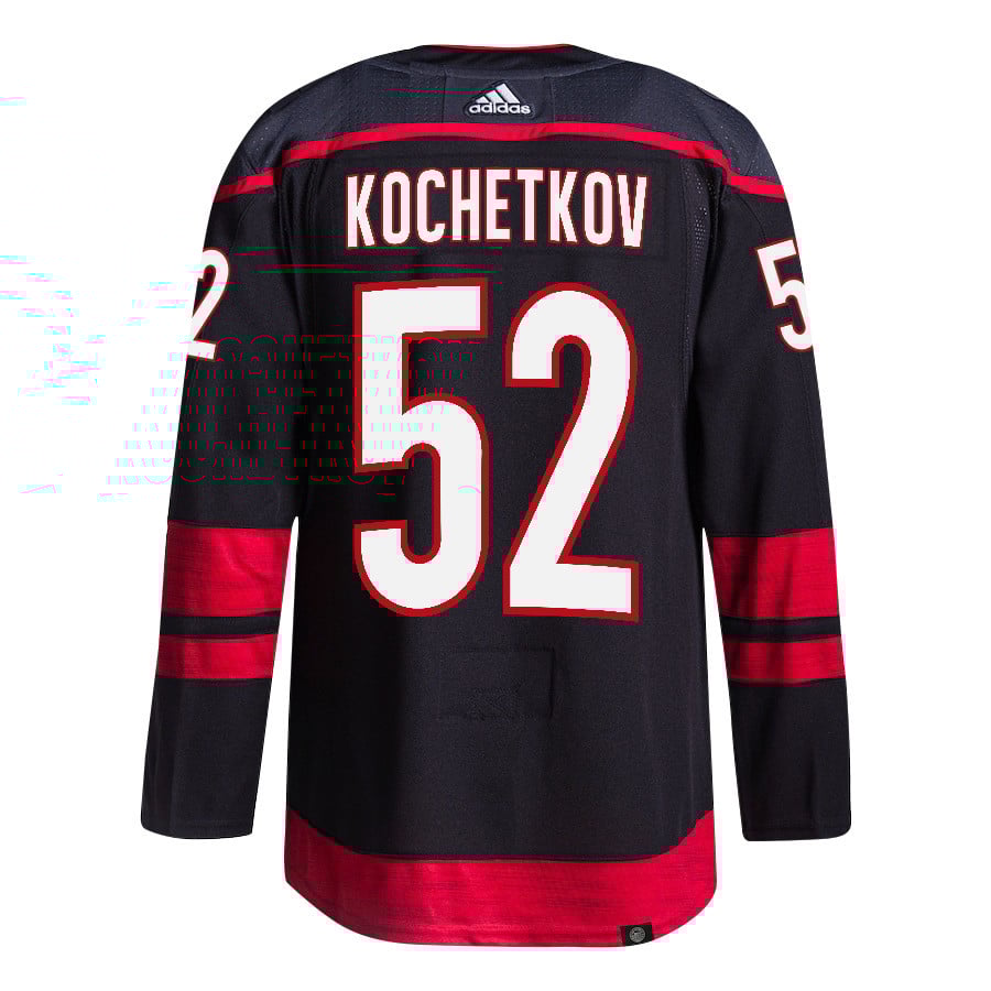 Pyotr Kochetkov 52 Carolina Hurricanes 2024 Playoffs Patch Home Black NHL Jersey Men's