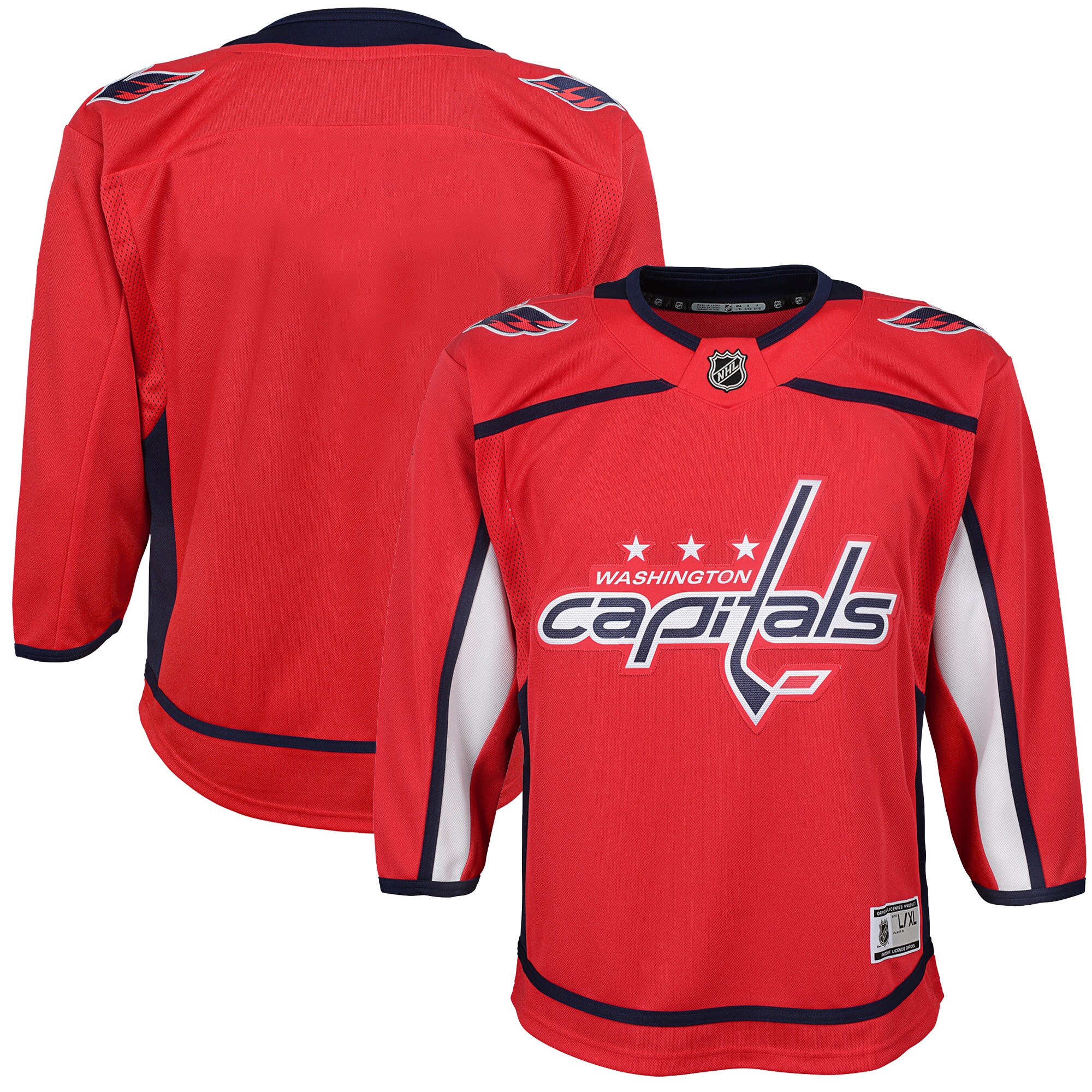 Washington Capitals Red Home Blank Premier NHL Jersey Youth