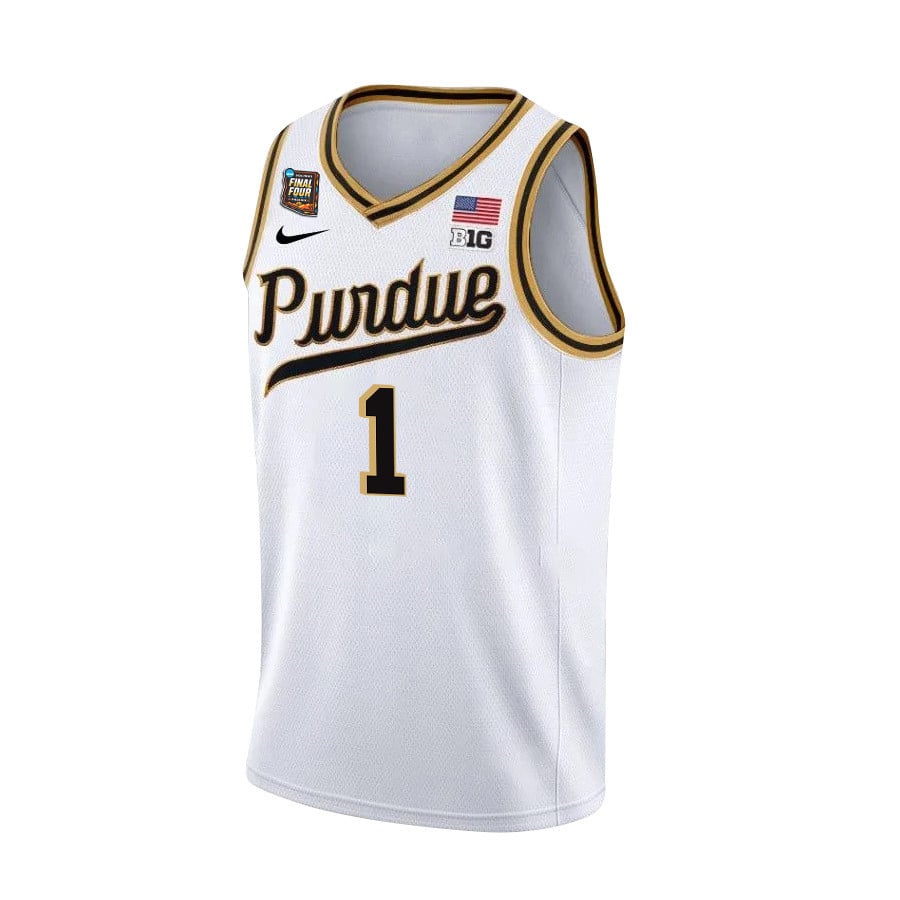 Caleb Furst Purdue 2024 Final Four Patch Blac White NCAA Jersey Men's