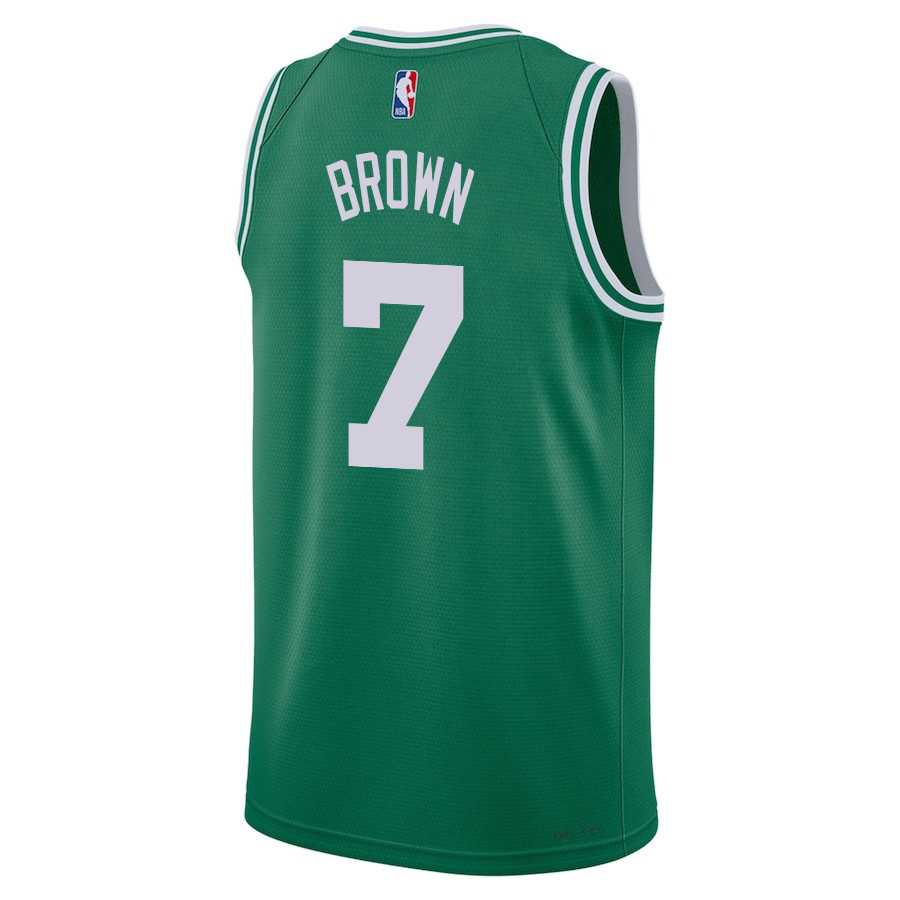 Jaylen Brown 7 Boston Celtics 2024 FINALS CHAMPIONS Icon Edition Kelly Green NBA Jersey Men's