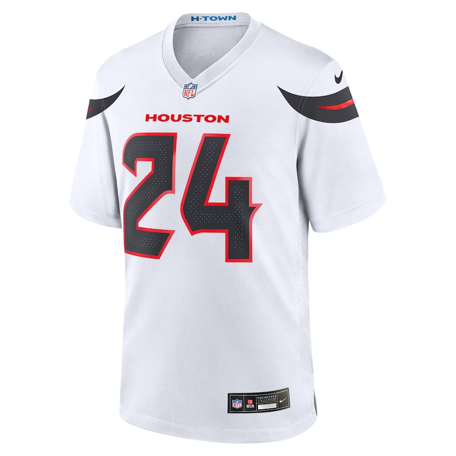 Derek Stingley Jr. 24 Houston Texans Game White NFL Jersey Men's