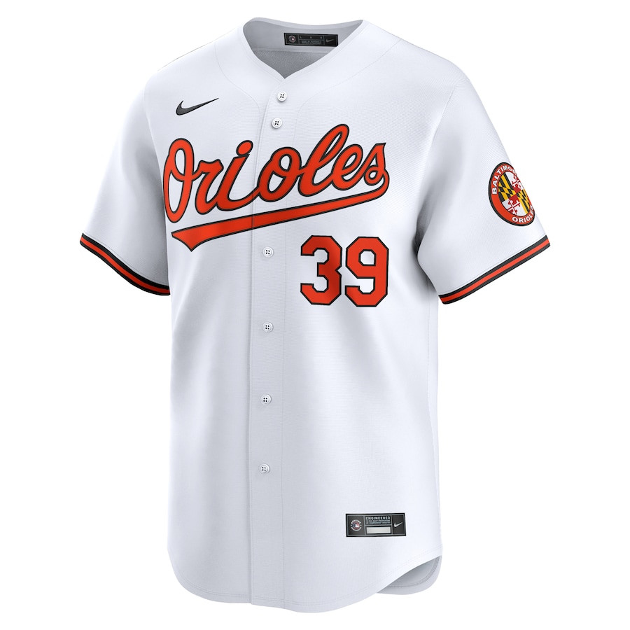 Kyle Bradish 39 Baltimore Orioles Home Limited White MLB Jersey Men's