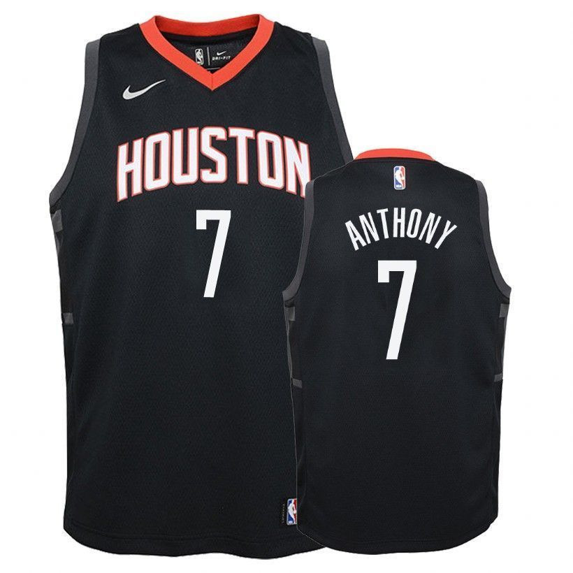 Houston Rockets Carmelo Anthony 7 Statet Black NBA Jersey Youth