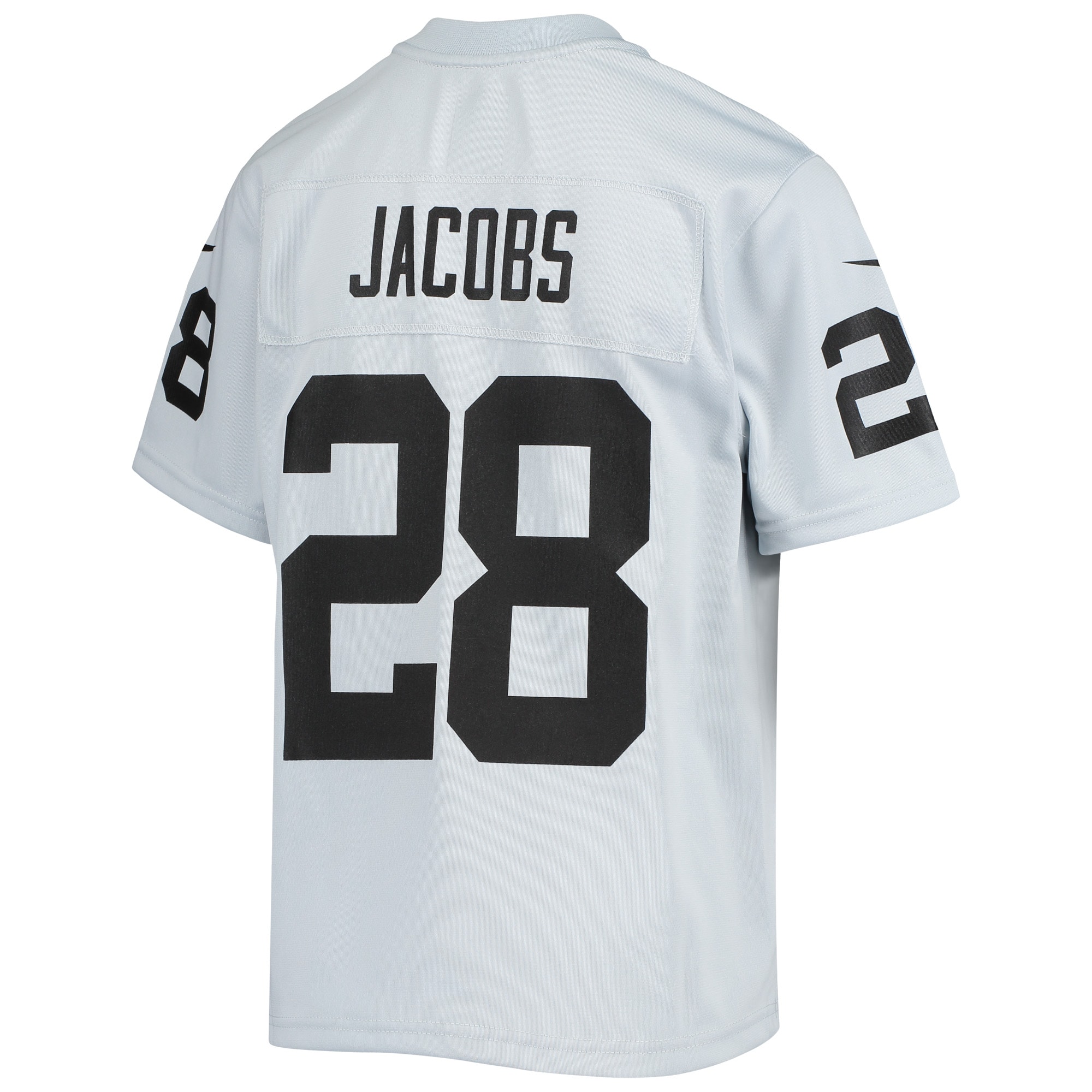 Las Vegas Raiders Josh Jacobs Silver Inverted Team Game NFL Jersey Youth