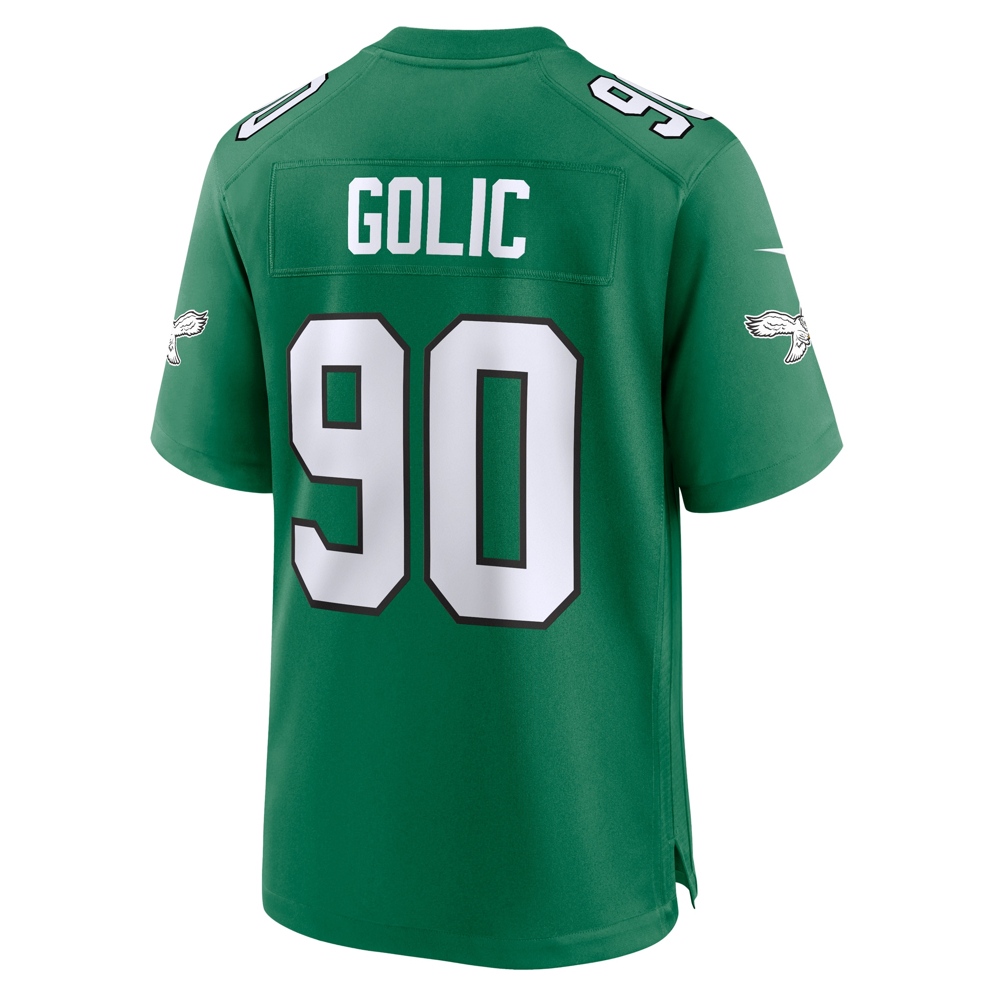 Philadelphia Eagles Mike Golic Kelly Green Alternate Game NFL Jersey Men's