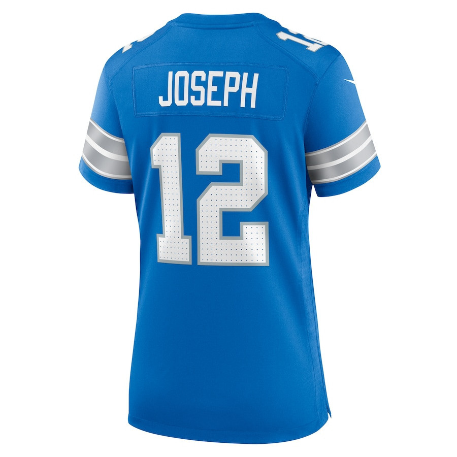 Brandon Joseph 12 Detroit Lions Team Game Blue NFL Jersey Women's