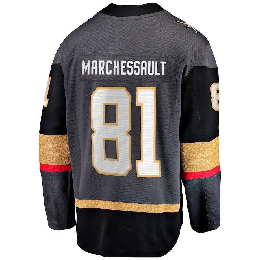 Jonathan Marchessault 81 Vegas Golden Knights 2023 Stanley Cup Champions Patch Alternate Breakaway Player Black NHL Jersey Men's