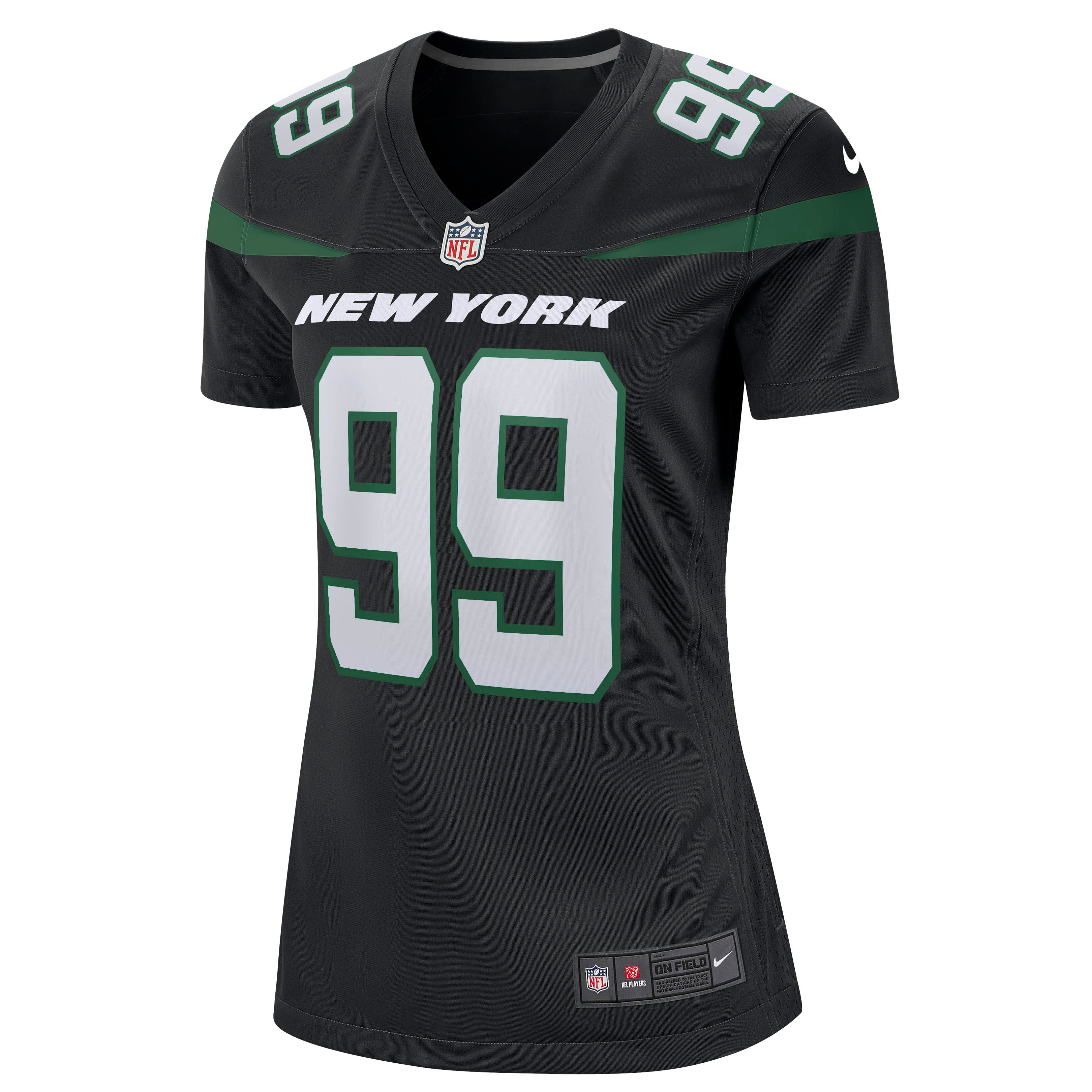 New York Jets Mark Gastineau Stealth Black Game NFL Jersey Women's